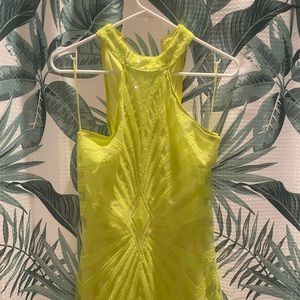 Fashion Nova lime green sequins dress